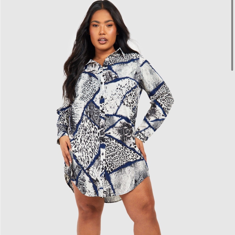 Oversized shirt dress
